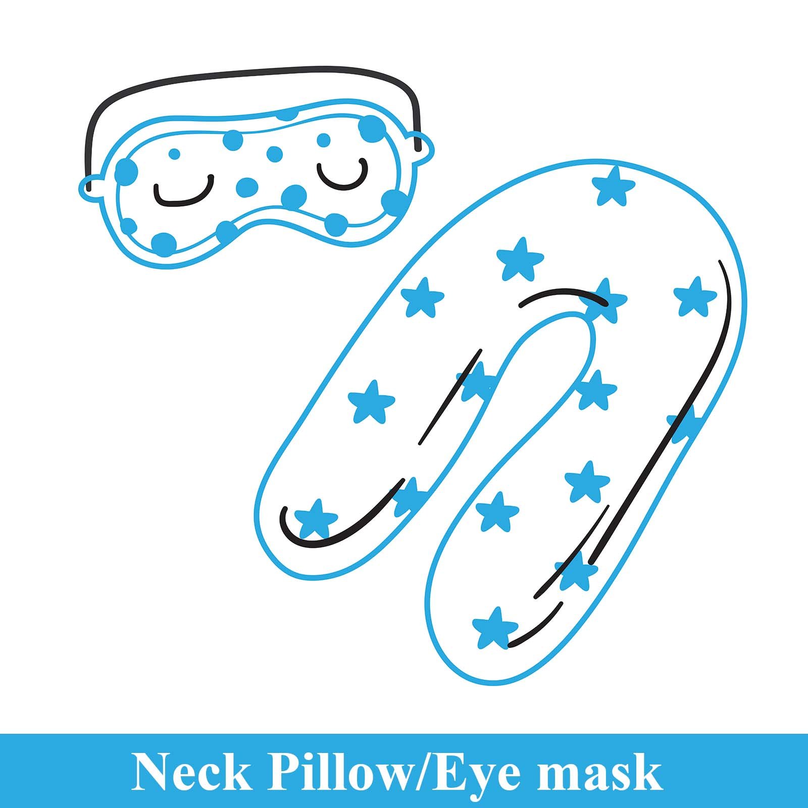 Neck pillow and eye mask